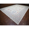 Oushak And Peshawar Wool Hand Knotted Rug Ivory Gray 13.10X19.0 -O073797