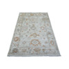 Oushak And Peshawar Wool Hand Knotted Rug Ivory Gray 4.0X5.8 -O071757