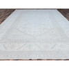 Oushak And Peshawar Wool Hand Knotted Rug Ivory Gray 9.11X13.7 -O086511