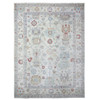 Oushak And Peshawar Wool Hand Knotted Rug Ivory Ivory 11.9X15.9 -O071628