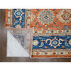 Oushak And Peshawar Wool Hand Knotted Rug Orange Denim Blue 12.0X17.10 -O084467