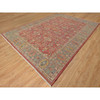 Oushak And Peshawar Wool Hand Knotted Rug Red Green 9.11X13.9 -O090960