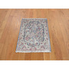 Overdyed & Vintage Wool Hand Knotted Rug Blue Beige 1.7X2.2 -O078126