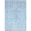 Overdyed & Vintage Wool Hand Knotted Rug Blue Blue 7.10X9.9 -O086926