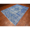 Overdyed & Vintage Wool Hand Knotted Rug Blue Blue 8.1X11.5 -O089448