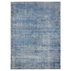 Overdyed & Vintage Wool Hand Knotted Rug Blue Blue 9.8X12.10 -O089453