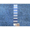 Overdyed & Vintage Wool Hand Knotted Rug Blue No Border 4.4X6.3 -O0239