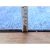 Overdyed & Vintage Wool Hand Knotted Rug Blue No Border 4.4X6.3 -O0239