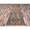 Overdyed & Vintage Wool Hand Knotted Rug Brown Brown 3.2X10.9 -O085945