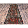 Overdyed & Vintage Wool Hand Knotted Rug Brown Brown 3.5X10.2 -O085988