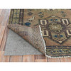 Overdyed & Vintage Wool Hand Knotted Rug Brown Green 3.4X10.3 -O081657