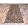 Overdyed & Vintage Wool Hand Knotted Rug Brown Ivory 3.2X9.3 -O085990