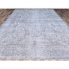 Overdyed & Vintage Wool Hand Knotted Rug Grey Gray 9.6X12.4 -O086193