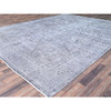 Overdyed & Vintage Wool Hand Knotted Rug Grey Gray 9.6X12.4 -O086193