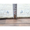 Overdyed & Vintage Wool Hand Knotted Rug Ivory No Border 2.2X9.0 -O0226