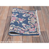 Overdyed & Vintage Worn Wool Hand Knotted Rug Blue No Border 1.6X2.1 -O081954