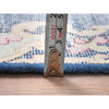 Overdyed & Vintage Worn Wool Hand Knotted Rug Blue No Border 1.6X2.1 -O081954