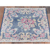 Overdyed & Vintage Worn Wool Hand Knotted Rug Blue No Border 1.7X1.7 -O081951