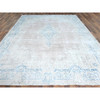 Overdyed & Vintage Worn Wool Hand Knotted Rug Red Blue 9.8X12.9 -O061728