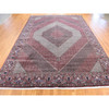 Persian Wool & Silk Hand Knotted Rug Red Rust Red 11.3X16.0 -O080232