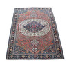 Persian Wool Hand Knotted Rug Red Midnight Blue 4.1X6.4 -O080602
