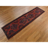 Persian Wool Hand Knotted Rug Red Space Cadet Blue 2.7X10.0 -O078230