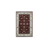 Rajasthan Wool & Silk Hand Knotted Rug Red Ivory 4.0X6.0 -O059594