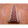 Rajasthan Wool Hand Knotted Rug Red Ivory 2.8X21.0 -O075373