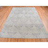 Transitional Silk Hand Knotted Rug Grey No Border 8.10X12.1 -O087124