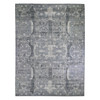 Transitional Wool & Pure Silk Hand Knotted Rug Grey No Border 12.0X15.1 -O066364