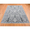 Transitional Wool & Pure Silk Hand Knotted Rug Grey No Border 7.10X10.0 -O087698