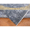 Transitional Wool & Pure Silk Hand Knotted Rug Grey No Border 9.0X11.10 -O087089