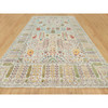 Transitional Wool & Silk Hand Knotted Rug Beige Beige 11.8X15.0 -O090687