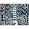 Transitional Wool & Silk Hand Knotted Rug Blue Navy Blue 2.0X3.1 -O063885