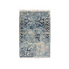 Transitional Wool & Silk Hand Knotted Rug Blue Navy Blue 2.0X3.1 -O063888