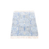 Transitional Wool & Silk Hand Knotted Rug Blue No Border 2.0X3.0 -O066965