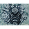 Transitional Wool & Silk Hand Knotted Rug Blue No Border 6.0X6.0 -O090132