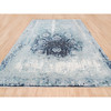 Transitional Wool & Silk Hand Knotted Rug Blue No Border 9.1X11.9 -O062840