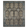 Transitional Wool & Silk Hand Knotted Rug Brown Blue 8.3X9.9 -O078140