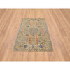 Transitional Wool & Silk Hand Knotted Rug Brown No Border 4.1X6.2 -O064454
