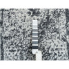 Transitional Wool & Silk Hand Knotted Rug Grey Gray 2.7X12.0 -O064834
