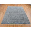 Transitional Wool & Silk Hand Knotted Rug Grey Gray 8.3X10.1 -O087055