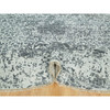 Transitional Wool & Silk Hand Knotted Rug Grey No Border 13.10X13.10 -O090480