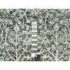 Transitional Wool & Silk Hand Knotted Rug Grey No Border 2.4X8.1 -O090684