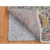 Transitional Wool & Silk Hand Knotted Rug Grey No Border 2.6X10.0 -O087285