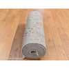 Transitional Wool & Silk Hand Knotted Rug Grey No Border 2.6X10.0 -O087285