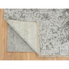 Transitional Wool & Silk Hand Knotted Rug Grey No Border 5.1X7.0 -O065209