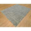 Transitional Wool & Silk Hand Knotted Rug Grey No Border 8.1X10.1 -O090219