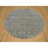 Transitional Wool & Silk Hand Knotted Rug Grey No Border 9.10X9.10 -O090247