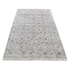 Transitional Wool & Silk Hand Knotted Rug Ivory Ivory 4.1X6.2 -O087223